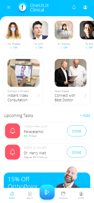 Doctor Medical Mobile HTML template UI Kit